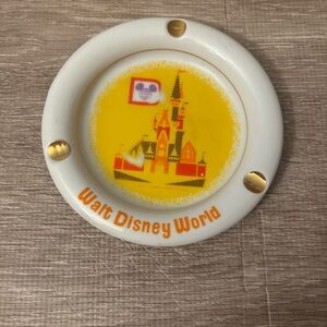 Vintage Walt Disney World Productions 5" Ashtray Japan WDW Cinderella Castle